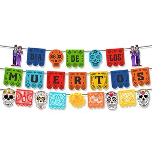 Guirnalda de Papel de Azúcar Colorida para Decoración de Fiesta de Halloween, Día de Muertos - Product Image 2