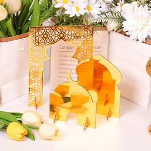 ZHIFAN regalos islámicos Ramadán Eid Mubarak mezquita forma Mehrab acrílico decoración del hogar con impresión Digital <span class=keywords><strong>de</strong></span> alta calidad - Product Image 3