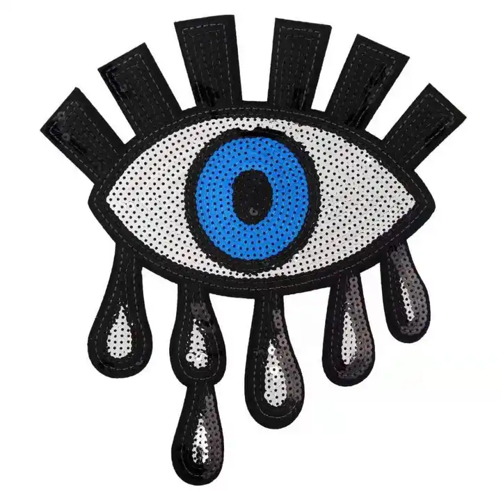 Wholesale Evil Eye Patch Sequined Embroidered Iron On Patch Sewing