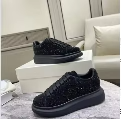 Zapatos de Diseñador de Lujo para Hombre y Mujer, Plataforma MC, Zapatillas Deportivas Negras y Blancas MQ, Zapatillas Mqqueen - Product Image 3