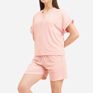 Conjunto corto de dos piezas de verano, camisetas para niñas, camiseta de gran tamaño, Conjunto de camiseta y pantalones cortos de diseño personalizado, conjuntos de mujer, precio barato informal - Product Image 1