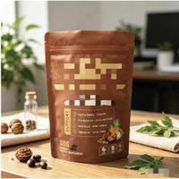 Sachets personnalisés en papier kraft écologique, refermables avec fermeture éclair, pour emballage alimentaire et sachets de thé