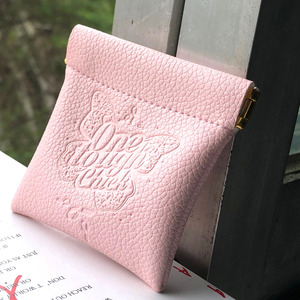 High End Customized Emboss Logo Pu Leather Fashion Bag Earphone Jewelry Ring Necklace Coin Leather Dust Bag with Iron <b>Sheet</b> - Product Image 3