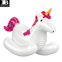 Bouée gonflable licorne robuste pour piscine, transat aquatique gonflable fantaisie, jouet flottant pour enfants et adultes, idéal pour le lac