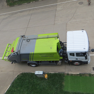 Truk CIMC LINYU truk pemadat sampah sisi belakang pemuat 4X2 14cbm lengan ayunan truk pengait Diesel produsen truk angkat - Product Image 4