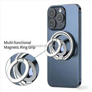 Double Side Magnetic Flexible Phone Holder <b>Foldable</b> Ring Bracket Adjustable <b>Desk</b> Lazy Phone Stand - Product Image 4