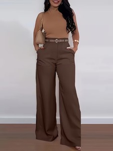 <span class=keywords><strong>Pantalones</strong></span> <span class=keywords><strong>de</strong></span> Pierna Ancha <span class=keywords><strong>para</strong></span> <span class=keywords><strong>Mujer</strong></span>, Venta al por Mayor, <span class=keywords><strong>Pantalones</strong></span> <span class=keywords><strong>de</strong></span> Traje <span class=keywords><strong>de</strong></span> Otoño, Estilo Europeo y Estadounidense, Cintura Alta, Mezcla <span class=keywords><strong>de</strong></span> Poliéster, Elegantes - Product Image 1