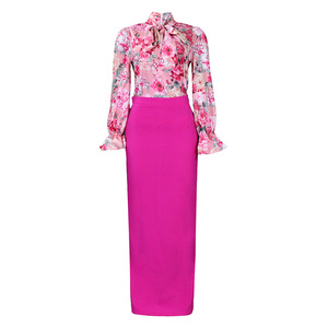 Nuevo Conjunto <span class=keywords><strong>de</strong></span> <span class=keywords><strong>Falda</strong></span> <span class=keywords><strong>y</strong></span> <span class=keywords><strong>Blusa</strong></span> con Estampado Floral para Mujer, Ropa <span class=keywords><strong>de</strong></span> Oficina, Elegante <span class=keywords><strong>Falda</strong></span> Larga para Mujer - Product Image 4