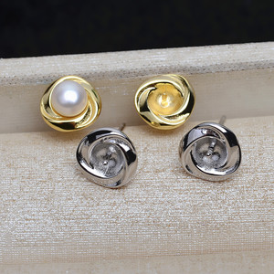 Pendientes de Cadena de Hueso de Serpiente de Plata S925 con Borla Larga, Pendientes de Perlas para Mujer, Soporte Vacío para Joyería DIY, Accesorios 911 - Product Image 1