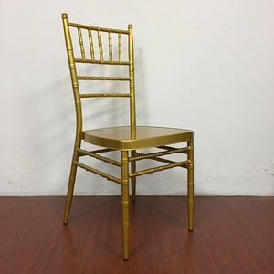 Silla Tiffany Chiavari blanca de metal apilable de alta calidad - Product Image 6