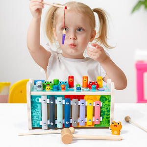 Usine En Gros Enfants En Bois Marteau De Marmotte <span class=keywords><strong>Xylophone</strong></span> Finition Gear Jeu Éducatif Jouer Cadeau Jouets Pour Enfants 3 à 6 - Product Image 2