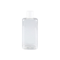 En stock, bouteille en plastique PET carrée de 300 ml avec couvercle en plastique pour lotion, gel douche, shampoing