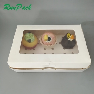 Fábrica de Shenzhen, venta al por mayor, embalaje personalizado, Mini cajas para cupcakes con ventana - Product Image 6