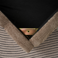 Lit double en tissu bouclé velours de conception italienne, luxe léger, avec dossier souple, cadre de lit avec système de levage à gaz et rangement pour la chambre à coucher