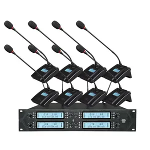 Sistema de Micrófonos Inalámbricos de Mano Metálicos UHF de 8 Canales Voxfull OEM, Audio Profesional para Iglesia y <span class=keywords><strong>Karaoke</strong></span> - Product Image 3