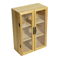 Vitrine en bois sur mesure de haute qualité, style rétro, avec porte en verre anti-poussière, boîte cadeau en bois