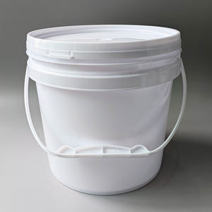 5 L עגול פלסטיק דלי עם ידית ומכסה PP לבן חומר באיכות גבוהה אטום מזון אחסון מכולות - Product Image 1