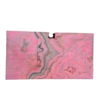 Dalle de marbre rose onyx rose clair naturel au design moderne grande dalle rétro-éclairée polie translucide pour mur intérieur