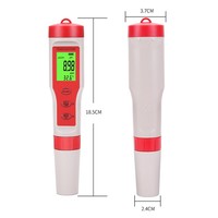 Testeur de qualité de l'eau numérique professionnel TDS PH, 4 en 1, EZ9908, kit de test de la qualité de l'eau pour piscines et aquariums