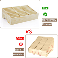 Boîte de rangement pour téléphones portables, 24 compartiments, simple, pour bureau, salle de classe, support de placement pour téléphones portables, boîte de rangement multi-grilles en bois
