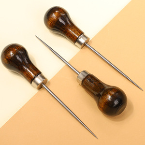 Wood Handle Stainless Steel <b>Leather</b> Punch <b>Tool</b> For Shoe Repair And Diy Crafting - Product Image 1