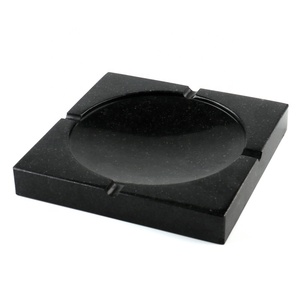 Popular negro Piedra natural mármol puro Cenicero domésticos <span class=keywords><strong>Hotel</strong></span> esencial puede personalizar grabar el logotipo - Product Image 1