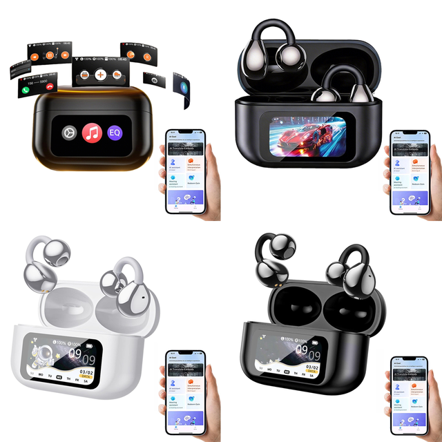 Wireless Ear Phone with LED Display AI Translation Earbuds with 150 Languages Real Time Headphone Mobile Accessories Wholesale