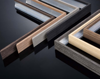Vente en gros profilé moderne BSCI personnalisé en alliage d'aluminium métallique brossé or argent noir cadres en toile flottante pour mur