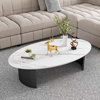 Table basse de roche minimaliste italienne célèbre Design ovale créatif de Bulgari pour petit salon Internet célèbre ménage