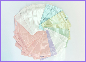 Small Size Transparent Sealed Pouch 9x12cm Thick Self Sealing Plastic Bag for Jewelry Making and Makeup Tools Macaron Purple - Product Image 4