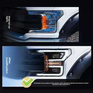 Modified 12V <b>LED</b> <b>Headlight</b> Assembly for F150 2018-2023 4600LM 5600K Full <b>LED</b> Taillight Streamer Turn Signal Bright Efficient and - Product Image 4