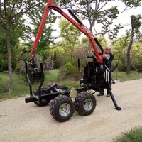 Remorque de levage de grue de bûches de bois et chargeur d'abattage de vtt pour équipement d'arboriste