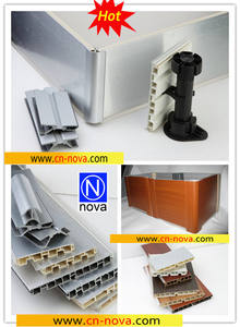 Foglio di alluminio spazzolato nero pvc battiscopa armadio da <span class=keywords><strong>cucina</strong></span> in plastica zoccolo - Product Image 5