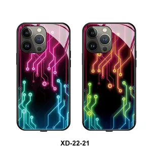 LED Light Smart Luminous Voice-activated Anime Sound Control Phone Case For SamsungS20FE A53 A33 A72 A52 Mobile Glass Protectors