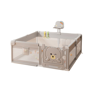 Valla de tela con patrón sólido para bebés y niños pequeños, ideal para el hogar, parques de atracciones, sala de estar y dormitorio. - Product Image 1