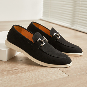 Chaussures décontractées confortables et tendance en daim de luxe pour hommes, avec boucle, grandes tailles, pointure 12 US – Offre Spéciale - Product Image 3