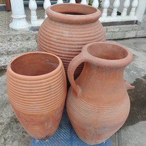 Pot en terre cuite rétro d'extérieur, grands pots de fleurs d'extérieur, pot de fleur, <span class=keywords><strong>vase</strong></span> à plantes pour jardin, jardinières en terre cuite - Product Image 3