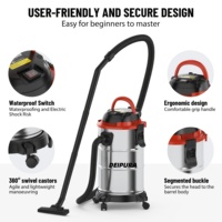 Aspirateur sans sac DEIPURA 20L pour usage domestique, filtre à air ultra fin, léger, humide/sec, avec une puissance de 1200W