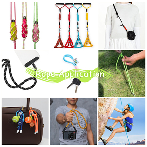 Correa de Cuerda para Perro, Colorida, Hecha a Mano, de Nailon Trenzado, Resistente, Correas para Perros, Correas de Adiestramiento para Mascotas - Product Image 5