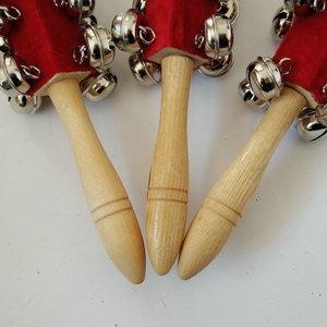 Wholesale Orff <b>Instrument</b> 21 Bells Wooden Hand Shake Bell Jingle Bells <b>Musical</b> <b>Instrument</b> Hand Rattle Toy for Kids - Product Image 5