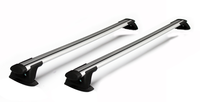 SUNSINGRACK Barre transversale de toit en alliage d'aluminium haute capacité de charge 100 kg+ Argent+Noir Modèle 8155 pour CX-9 SUV 4x4