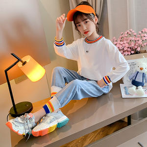 Children Autumn Clothing Sets Ladies Women Style for Kids Blue <b>Jeans</b> Pant Suits With Pure Cotton of Online Wholesale Shop - Product Image 3