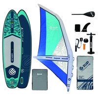 Tabla de Paddle Surf Inflable (SUP) ESUP, Material de PVC/ABS con Tecnología Drop Stitch, Ecológica, Kit de Reparación de Bomba, para Surfear en el Océano