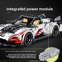 SEMBO DIY Control remoto eléctrico todoterreno juego de bloques de construcción de automóviles Modelo de juguete de plástico educativo Compatible con juguetes pequeños