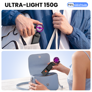 Caméra d'action portable 2-en-1 avec stabilisateur, caméscope de vlogging HD 1080P avec ventilateur de refroidissement pour les créateurs de contenu en extérieur - Product Image 3
