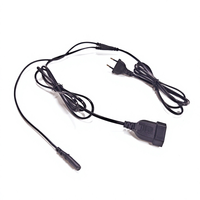 Câble d'alimentation en forme de Y pour l'UE avec connecteur C7 mâle-femelle pour l'alimentation des téléviseurs et des consoles de jeux