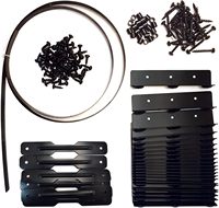 Système de stores, kit de quincaillerie pour volets à lamelles, supports en acier noir avec revêtement en poudre