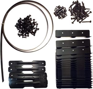 Sunblind System, Louvers <strong>Bracket</strong> Shutter Hardware Kit, <strong>Black</strong> Steel Baked Powder Coating <strong>Brackets</strong> - Product Image 4