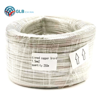Fil de cuivre tressé flexible 220 V avec isolation en PVC pour barre omnibus, fil de cuivre plat tressé pour mise à la terre