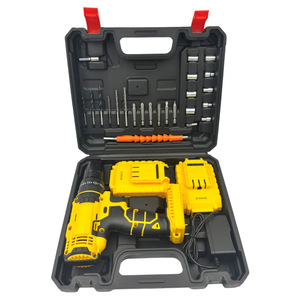 21V không dây tác động khoan đặt 35N chải tốc độ kép điện điện khoan với Pin Kép <span class=keywords><strong>24pcs</strong></span> codoms OEM tùy chỉnh - Product Image 1